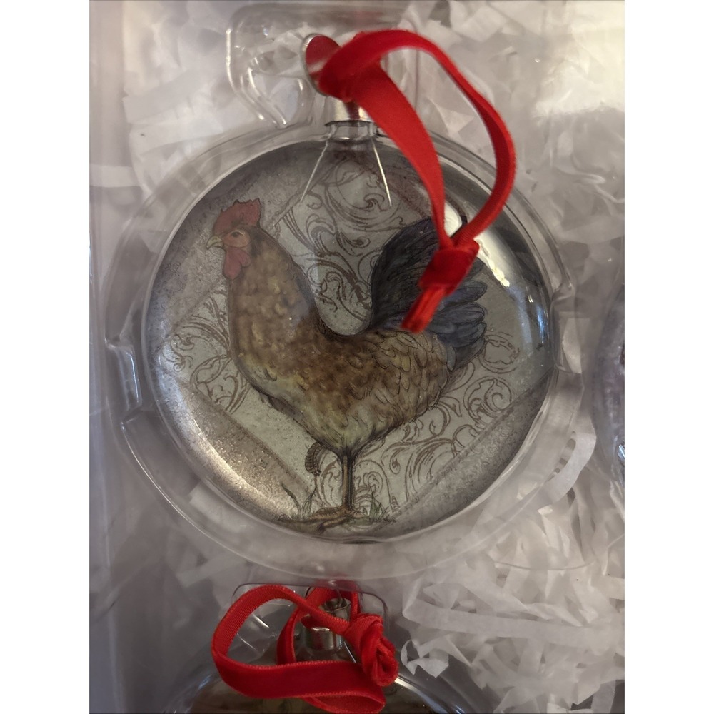 Vtg Limited Edition Glass Dome Ornaments Pottery Barn Twelve Days of Christmas - Picture 6 of 16